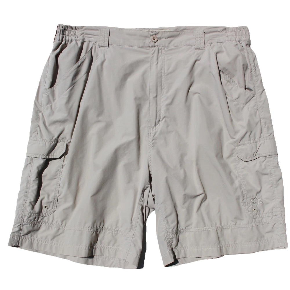 Cabelas Casuals Mens Shorts 2XL XXL 42x9 Nylon Cargo Ivory Lightweight  Fishing